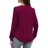 image:imageWIHOLL Blouses for Women Dressy Casual Long Sleeve Shirts Fall FashionPurple Red