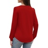image:imageWIHOLL Blouses for Women Dressy Casual Long Sleeve Shirts Fall FashionRed