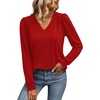 image:imageWIHOLL Blouses for Women Dressy Casual Long Sleeve Shirts Fall FashionRed