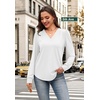 image:imageWIHOLL Blouses for Women Dressy Casual Long Sleeve Shirts Fall FashionWhite