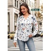 image:imageWIHOLL Blouses for Women Dressy Casual Long Sleeve Shirts Fall FashionWhite Floral