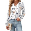 image:imageWIHOLL Blouses for Women Dressy Casual Long Sleeve Shirts Fall FashionWhite Floral