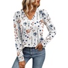 image:imageWIHOLL Blouses for Women Dressy Casual Long Sleeve Shirts Fall FashionWhite Floral