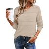 image:imageWIHOLL Fall Outfits for Women 2026 Hollow Out Knit Sweater Fashion ClothingBeige