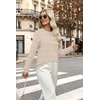 image:imageWIHOLL Fall Outfits for Women 2026 Hollow Out Knit Sweater Fashion ClothingBeige