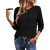 image:imageWIHOLL Fall Outfits for Women 2026 Hollow Out Knit Sweater Fashion ClothingBlack