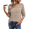 image:imageWIHOLL Fall Outfits for Women 2026 Hollow Out Knit Sweater Fashion ClothingBrown