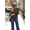 image:imageWIHOLL Fall Outfits for Women 2026 Hollow Out Knit Sweater Fashion ClothingChocolate Brown