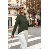 image:imageWIHOLL Fall Outfits for Women 2026 Hollow Out Knit Sweater Fashion ClothingForest Green