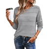 image:imageWIHOLL Fall Outfits for Women 2026 Hollow Out Knit Sweater Fashion ClothingGrey