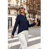 image:imageWIHOLL Fall Outfits for Women 2026 Hollow Out Knit Sweater Fashion ClothingNavy Blue