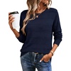 image:imageWIHOLL Fall Outfits for Women 2026 Hollow Out Knit Sweater Fashion ClothingNavy Blue