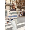 image:imageWIHOLL Fall Outfits for Women 2026 Hollow Out Knit Sweater Fashion ClothingNavy Blue Brown