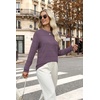 image:imageWIHOLL Fall Outfits for Women 2026 Hollow Out Knit Sweater Fashion ClothingPurple