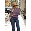 image:imageWIHOLL Fall Outfits for Women 2026 Hollow Out Knit Sweater Fashion ClothingPurple