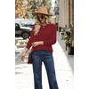 image:imageWIHOLL Fall Outfits for Women 2026 Hollow Out Knit Sweater Fashion ClothingRed