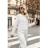 image:imageWIHOLL Fall Outfits for Women 2026 Hollow Out Knit Sweater Fashion ClothingWhite