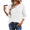 image:imageWIHOLL Fall Outfits for Women 2026 Hollow Out Knit Sweater Fashion ClothingWhite