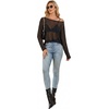 image:imageWIHOLL Lace Tops for Women Mesh Leopard Shirt Fashion Clothing Fall OutfitsBlack