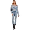 image:imageWIHOLL Lace Tops for Women Mesh Leopard Shirt Fashion Clothing Fall OutfitsBlue