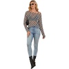 image:imageWIHOLL Lace Tops for Women Mesh Leopard Shirt Fashion Clothing Fall OutfitsCheckered