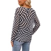 image:imageWIHOLL Lace Tops for Women Mesh Leopard Shirt Fashion Clothing Fall OutfitsCheckered