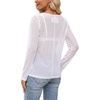 image:imageWIHOLL Lace Tops for Women Mesh Leopard Shirt Fashion Clothing Fall OutfitsClassic White