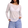 image:imageWIHOLL Lace Tops for Women Mesh Leopard Shirt Fashion Clothing Fall OutfitsClassic White