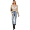 image:imageWIHOLL Lace Tops for Women Mesh Leopard Shirt Fashion Clothing Fall OutfitsCream