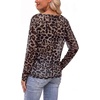 image:imageWIHOLL Lace Tops for Women Mesh Leopard Shirt Fashion Clothing Fall OutfitsLeopard