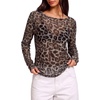 image:imageWIHOLL Lace Tops for Women Mesh Leopard Shirt Fashion Clothing Fall OutfitsLeopard