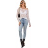 image:imageWIHOLL Lace Tops for Women Mesh Leopard Shirt Fashion Clothing Fall OutfitsWhite Lace
