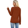 image:imageWIHOLL Lightweight Sweaters for Women Long Sleeve V Neck Knit Outfits with Decorative ButtonsCaramel