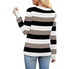image:imageWIHOLL Lightweight Sweaters for Women Long Sleeve V Neck Knit Outfits with Decorative ButtonsColor Block Black 03