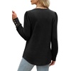 image:imageWIHOLL Long Sleeve Shirts for Women Buttons Cuff Tunic Tops Casual Fall Lightweight Sweaters Fashion 2025Bblack