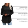 image:imageWIHOLL Long Sleeve Shirts for Women Buttons Cuff Tunic Tops Casual Fall Lightweight Sweaters Fashion 2025Bblack