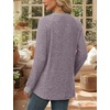 image:imageWIHOLL Long Sleeve Shirts for Women Lightweight Sweaters Fall Outfits 2026 Color Block Winter Clothing Dressy Casual Soft08light Purple