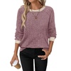 image:imageWIHOLL Long Sleeve Shirts for Women Lightweight Sweaters Fall Outfits 2026 Color Block Winter Clothing Dressy Casual SoftMauve