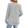 image:imageWIHOLL Long Sleeve Shirts for Women V Neck Lightweight Sweaters Casual Tunic Tops Outfits Fall Fashion Clothes 202612  Grey