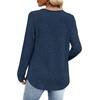 image:imageWIHOLL Long Sleeve Shirts for Women V Neck Lightweight Sweaters Casual Tunic Tops Outfits Fall Fashion Clothes 202613  Blue