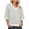 image:imageWIHOLL Oversized 34 Length Sleeve Womens Sweaters Crochet Fall Outfits0white Black