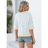 image:imageWIHOLL Oversized 34 Length Sleeve Womens Sweaters Crochet Fall Outfits0white Blue Beige