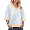 image:imageWIHOLL Oversized 34 Length Sleeve Womens Sweaters Crochet Fall Outfits0white Blue Beige
