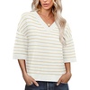 image:imageWIHOLL Oversized 34 Length Sleeve Womens Sweaters Crochet Fall Outfits0white Khaki