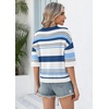 image:imageWIHOLL Oversized 34 Length Sleeve Womens Sweaters Crochet Fall Outfits1blue Striped