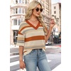 image:imageWIHOLL Oversized 34 Length Sleeve Womens Sweaters Crochet Fall Outfits1orange Striped