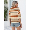 image:imageWIHOLL Oversized 34 Length Sleeve Womens Sweaters Crochet Fall Outfits1orange Striped