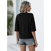 image:imageWIHOLL Oversized 34 Length Sleeve Womens Sweaters Crochet Fall OutfitsBlack