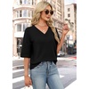 image:imageWIHOLL Oversized 34 Length Sleeve Womens Sweaters Crochet Fall OutfitsBlack