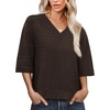 image:imageWIHOLL Oversized 34 Length Sleeve Womens Sweaters Crochet Fall OutfitsCoffee